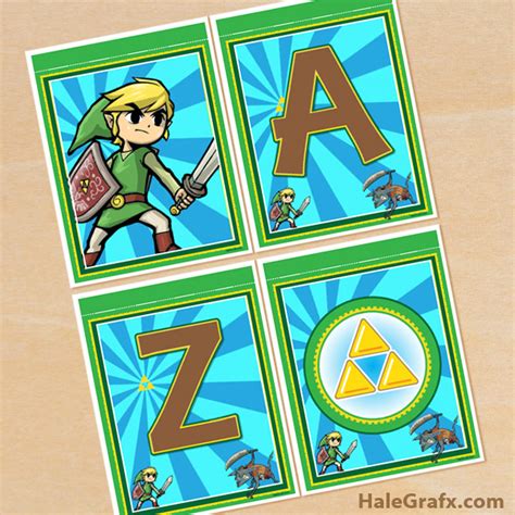 Free Printable Legend Of Zelda Alphabet Banner Pack