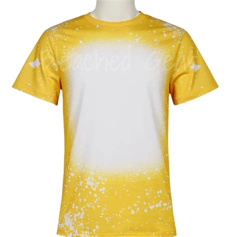 Blank Bleached Sublimation Ready Sunflower Yellow Shirt Etsy