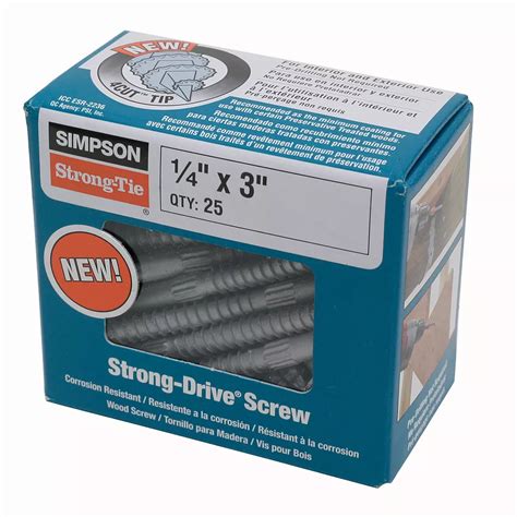 Simpson Strong Tie Strong Drive Sds Heavy Duty Connector Screw 14 Inch
