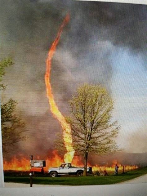 Wow Fire Tornado Natural Phenomena Nature