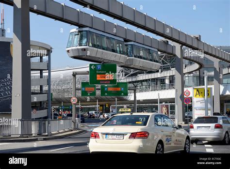 Germany North Rhine Westphalia Duesseldorf Airport Skytrain Driveway To