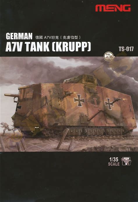 Meng Model Ts 017 German A7v Tank Krupp