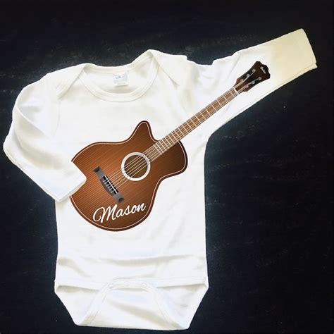 Guitar Sleeve Onesie And Tees Custom Clever Baby Shirt With Images