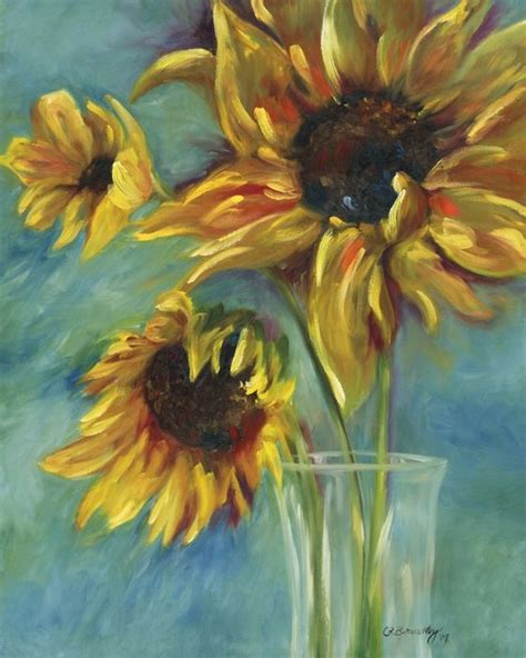 Sunflowers by Chris Brandley | Sunflower painting, Sunflower art, Sunflower canvas