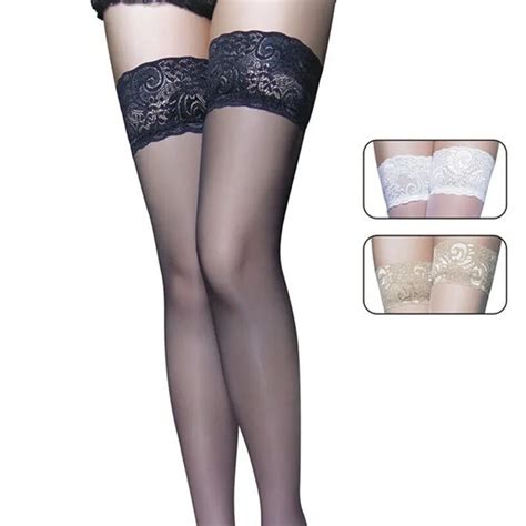 Buy Women S Sexy Stocking Sheer Lace Top Thigh High Stockings Nets For Women