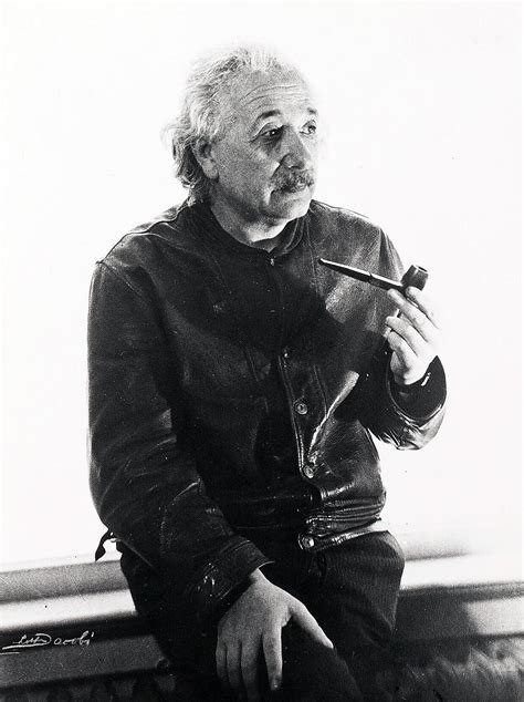 Albert Einstein In Leather Jacket Taken By Lotte Jacobi In 1942 R