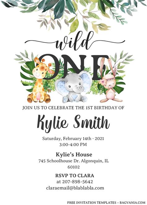 Our birthday only comes once a year, so we need to make this special occasion count. Wild One Invitation Templates - Editable With MS Word in ...