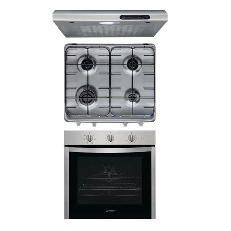 Indesit Built In Gas Cooker 60 Cm 4 Burners Stainless Steel Kitchen