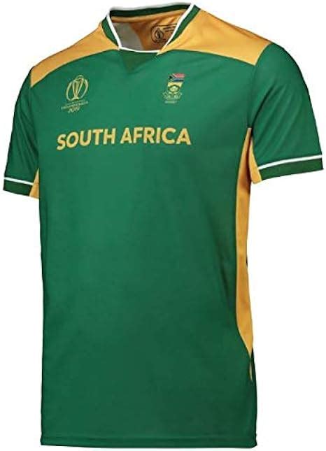 Fanatics Mens South Africa Cricket Team Poly T Shirt Greengold Size
