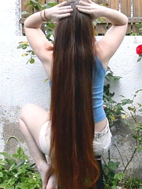 video silky thigh length hair play realrapunzels