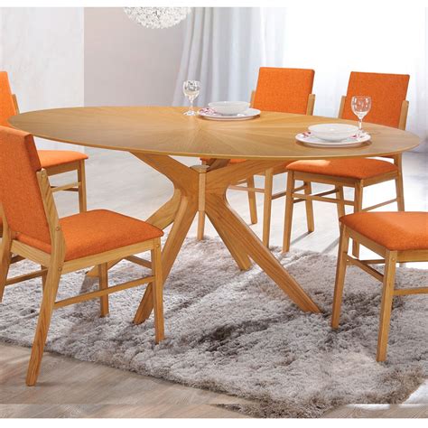 Balboa Modern Oval Dining Table In Oak Eurway Modern