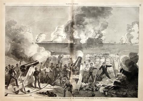 Confederate Attack On Ft Sumter April 13 1861
