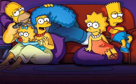 Wallpaper The Simpsons Homer Simpson Marge Simpson Bart Simpson