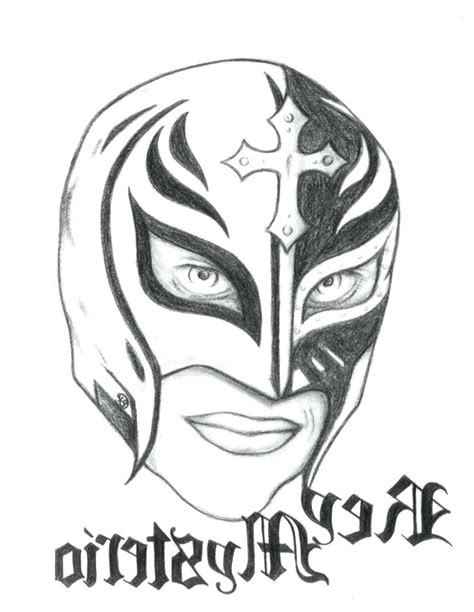 Rey Mysterio Mask Coloring Pages At Getdrawings Free Download