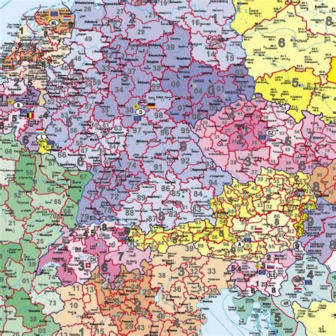 NemČija Stenski Pokrajinski Zemljevid PiŠi BriŠi Plastifikacija