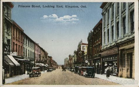 Princess Street Looking East Kingston On Canada Ontario Postcard