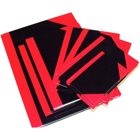 Red And Black Notebook Gloss Cover A6 100 Leaf Indexed Cumberland