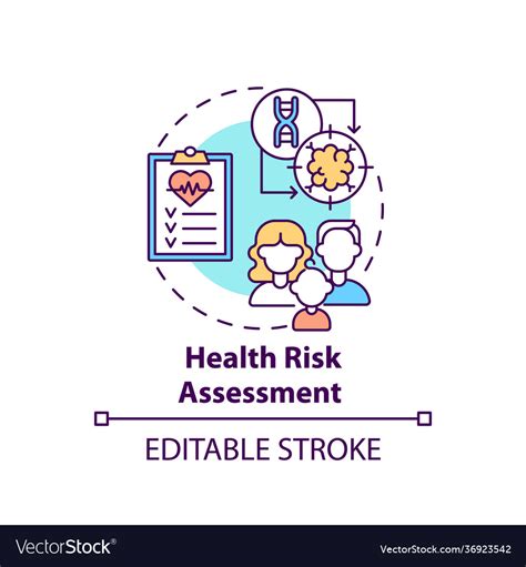 Health Risk Assessment Concept Icon Royalty Free Vector