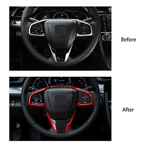 Thenice For 10th Gen Civic Steering Wheel Cover Trims Interior