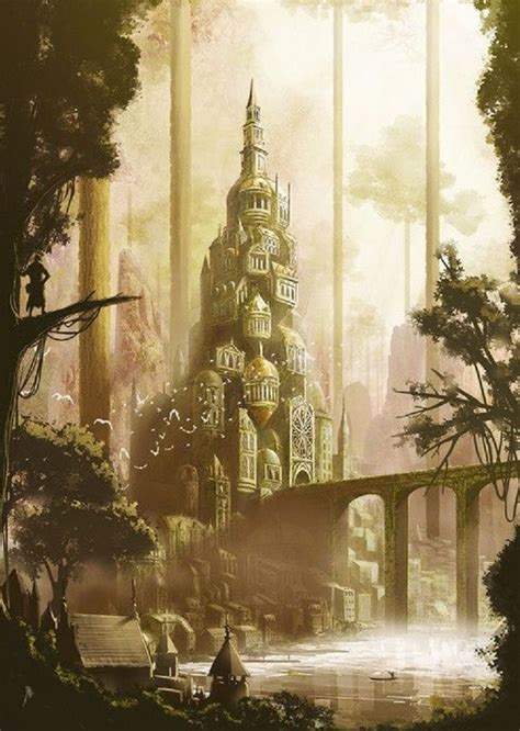 Forest Castle Fantasy Concept Art Fantasy Landscape Fantasy Pictures