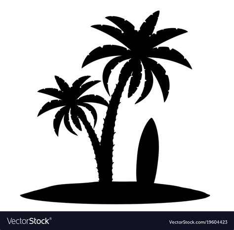 Palm Tree Silhouette Vector Palm Trees Silhouette The
