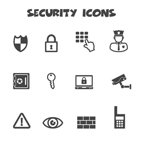 Security Icons Symbol 673020 Vector Art At Vecteezy