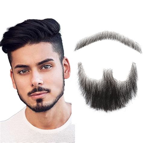 Fake Beard Man Mustache 100 Human Hair Makeup Prop Halloween Cosplay Goatee Get The Best Choice