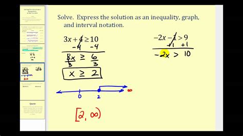 Take it from our collections! Solving Two-Step Linear Inequalities in One Variable - YouTube
