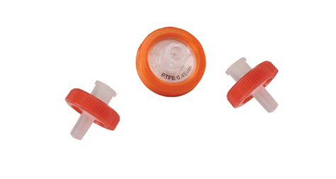 Orange Ptfe Hydrophobic Syringe Filters 022 µm 17 Mm 100pack