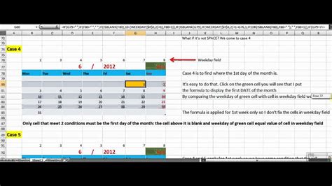 How To Make Perpetual Calendar Using Formula In Excel 2007 Explanation