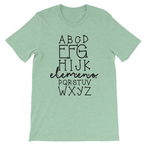 alphabet abc s t shirt teacher shirt elemeno lmno etsy