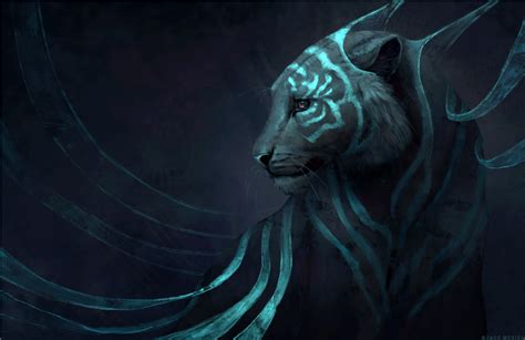 Fantasía Animal Animal Fantasy Mythical Creatures Art Tiger Art