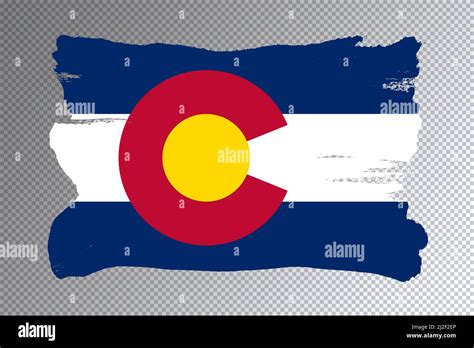 Colorado State Flag Colorado Flag Transparent Background Stock Photo