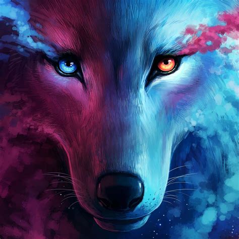 2048x2048 The Galaxy Wolf Ipad Air Hd 4k Wallpapersimagesbackgroundsphotos And Pictures