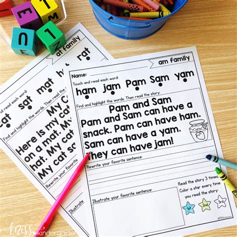 Teaching Reading With Word Families Miss Kindergarten