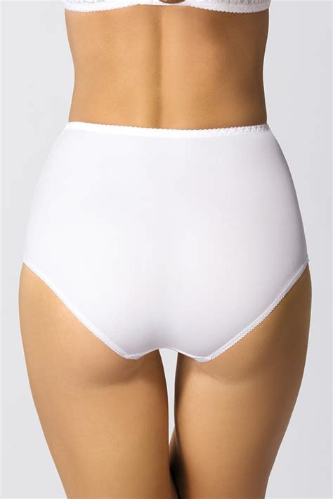 gorteks marilyn fw high waisted shaping maxi ladies knickers briefs white