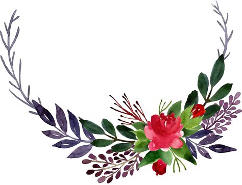 Watercolor Flowers Border Frame Corner Floral Png Images And Photos