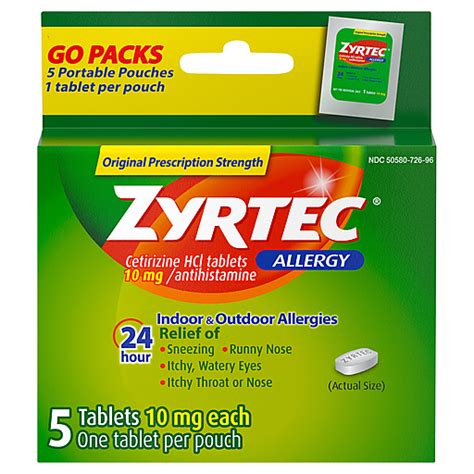 Zyrtec Indoor And Outdoor Allergy Relief Cough Cold And Flu Treatment