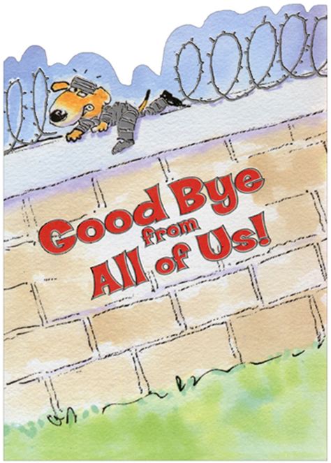 Good bye and good luck. Designer Greetings Prisoner Going Over Wall Funny ...