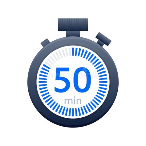 50 Min Timer And Stopwatch Icons Countdown Symbol Kitchen Timer Icon
