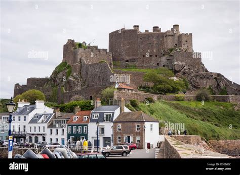 Jersey Mont Orgueil Castle Gorey Channel Islands Stock Photo Alamy