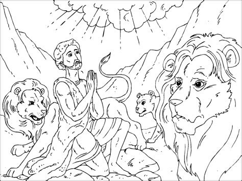 Daniel In The Lions Den Color Page
