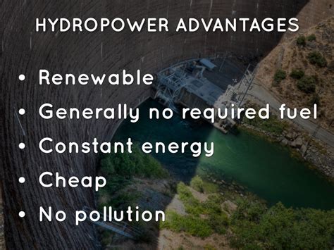 Hydroelectricity Advantages