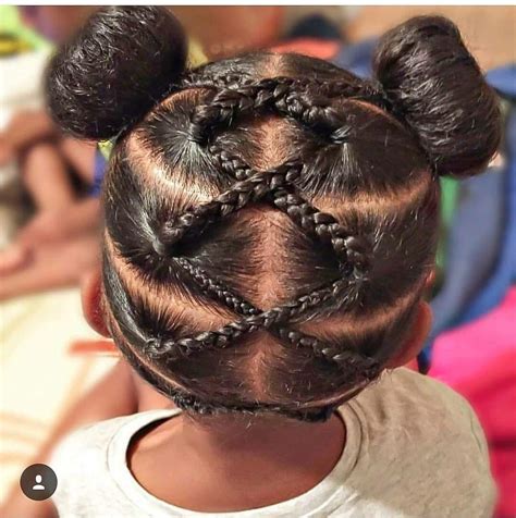 Braids and buns and bows, oh my! Criss cross buns | Kids hairstyles, Toddler hairstyles ...
