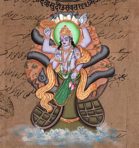 Hindu Kurma Vishnu Second Avatar Painting Handmade Indian Deity