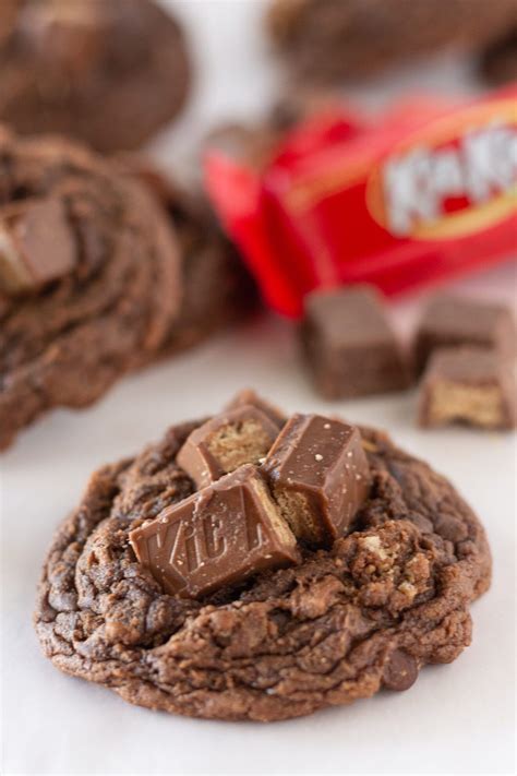 Kit Kat Cookies Recipe Made With A Brownie Mix Practically Homemade