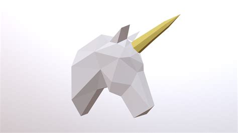 Low Poly Unicorn Head 3d Model By Arvin Apoddar Acda3f9 Sketchfab