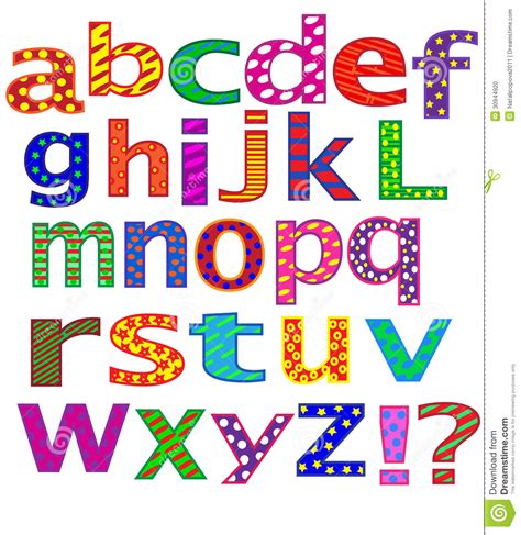 English Alphabet Letters Stock Illustration