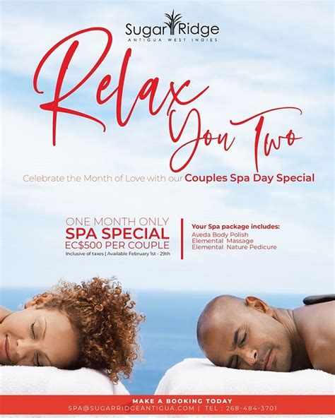 Antigua Special Offers Couples Spa Day