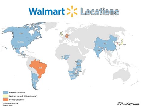 Walmart Locations Around The World By Piashsmaps Maps On The Web